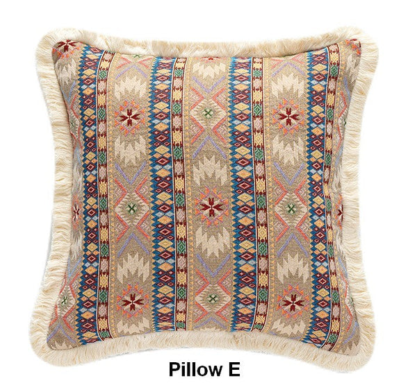 Large Bohemian Decorative Sofa Pillows for Living Room, Modern Geometric Pillows, Decorative Throw Pillows for Bedroom, Oriental Throw Pillow for Couch-artworkcanvas