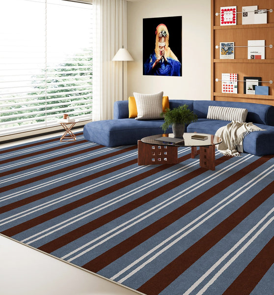Colorful Modern Rugs for Living Room, Dining Room Geometric Modern Rugs, Mid Century Modern Rugs, Contemporary Modern Rugs under Coffee Table-artworkcanvas