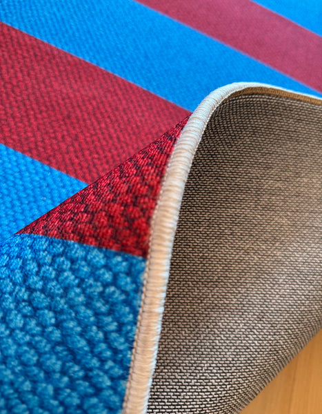 Modern Living Room Rug Ideas, Blue Mid Century Modern Rugs, Colorful Modern Rugs for Dining Room, Geometric Contemporary Area Rugs-artworkcanvas