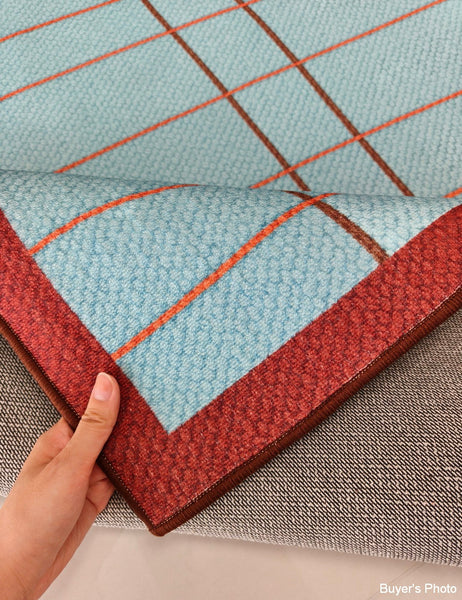 Modern Living Room Rug Ideas, Mid Century Contemporary Rugs, Geometric Modern Area Rugs, Blue Modern Rugs for Dining Room-artworkcanvas