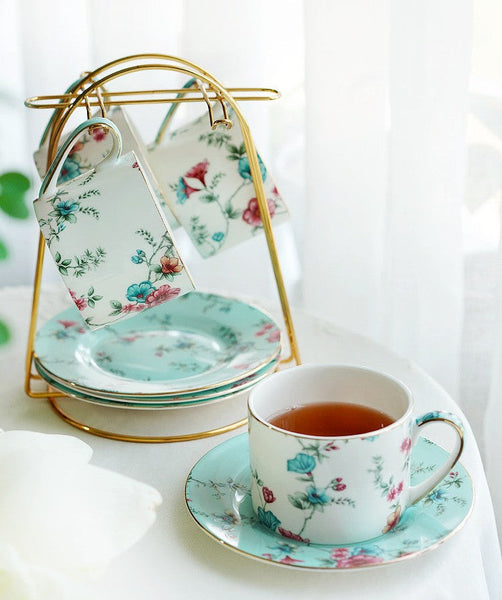 Vintage Tea Cup Set, Elegant Coffee Cup, Porcelain Tea cups, British Tea Cup Set, Afternoon Tea Cup with Saucer Set, Porcelain Coffee Cups, Coffee Cup in Gift Box-artworkcanvas