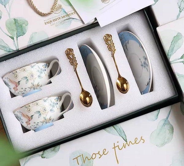 Ceramic Tea Cup Set, Luxury Tea Cup with Saucer, Elegant Coffee Cup, Porcelain Coffee Cup, Porcelain Tea cups, British Tea Cup Set, Afternoon Tea Cup with Saucer Set-artworkcanvas