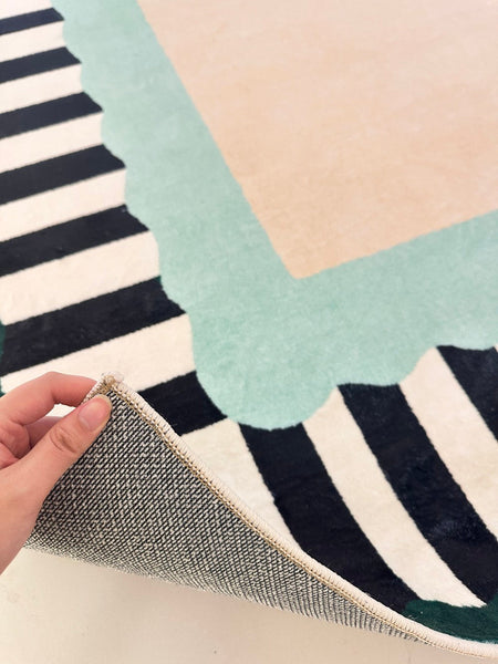 Colorful Modern Rugs for Bedroom, Contemporary Modern Rugs for Living Room, Geometric Modern Rugs, Modern Carpets under Coffee Table-artworkcanvas