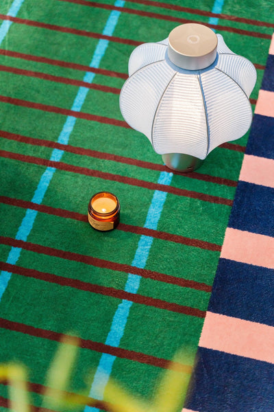 Modern Rugs for Living Room, Geometric Area Rugs, Green Mid Century Contemporary Rugs, Colorful Area Rugs for Bedroom-artworkcanvas