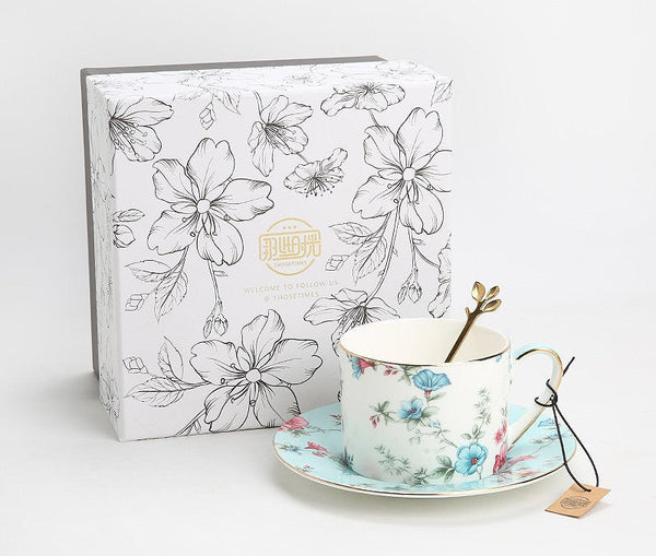 Elegant Coffee Cup, Porcelain Tea cups, British Tea Cup Set, Vintage Tea Cup Set, Afternoon Tea Cup with Saucer Set, Porcelain Coffee Cups, Coffee Cup in Gift Box-artworkcanvas
