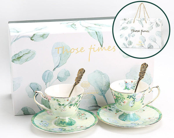 British Tea Cup Set, Luxury Tea Cup Set, Elegant Coffee Cup, Porcelain Tea Saucer, Ceramic Tea Cup Set-artworkcanvas