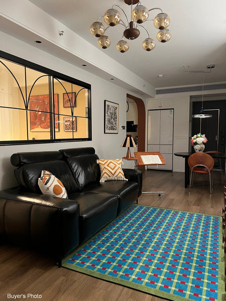 Contemporary Modern Rugs for Living Room, Mid Century Modern Rugs, Colorful Absract Rugs for Bedroom, Minimalist Geometric Rugs for Living Room-artworkcanvas