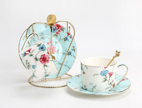 Elegant Coffee Cup, Porcelain Tea cups, British Tea Cup Set, Vintage Tea Cup Set, Afternoon Tea Cup with Saucer Set, Porcelain Coffee Cups, Coffee Cup in Gift Box-artworkcanvas