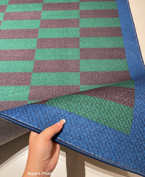 Modern Living Room Rug Ideas, Geometric Contemporary Area Rugs, Green Mid Century Modern Rugs, Colorful Modern Rugs for Dining Room-artworkcanvas