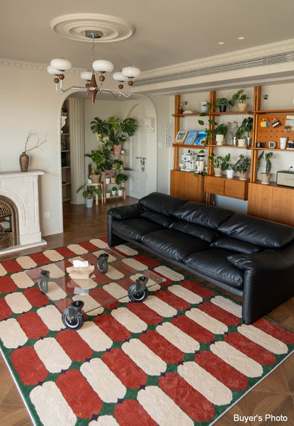 Geometric Modern Rugs, Mid Century Contemporary Rugs, Modern Living Room Rug Ideas, Colorful Area Rugs for Dining Room-artworkcanvas
