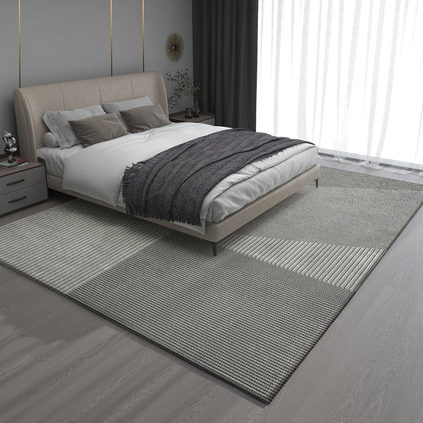 Modern Rug Placement Ideas for Bedroom, Contemporary Modern Rugs for Living Room, Geometric Modern Rugs for Sale, Gray Rugs for Dining Room-artworkcanvas