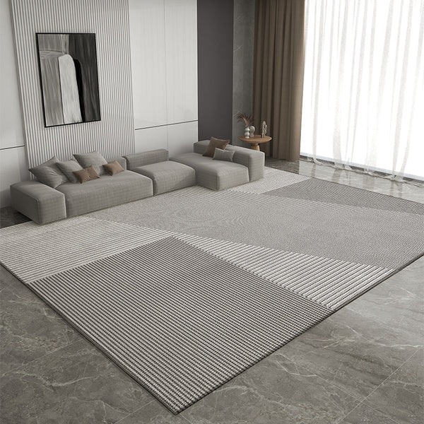 Modern Rug Placement Ideas for Bedroom, Contemporary Modern Rugs for Living Room, Geometric Modern Rugs for Sale, Gray Rugs for Dining Room-artworkcanvas