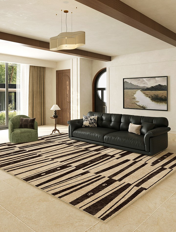 Contemporary Abstract Rugs Next to Bed, Modern Rugs under Dining Room Table, Geometric Modern Carpets for Office, Large Modern Rugs for Living Room-artworkcanvas