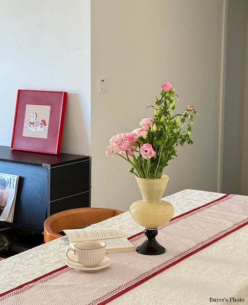 Centerpiece Contemporary Vases on Table, Mid Century Glass Vases, Unique Decorative Glass Vase, Handmade Modern Vases for Living Room, Modern Glass Vase for Flowers-artworkcanvas
