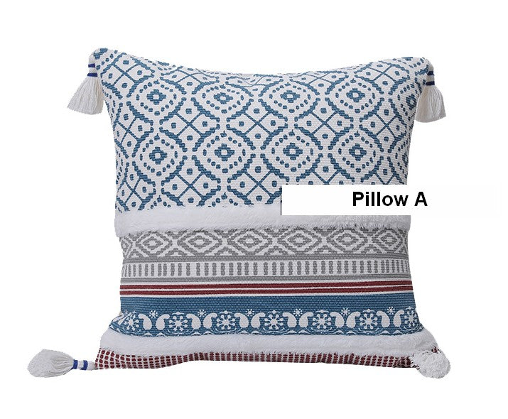 Geometric Modern Sofa Pillows for Bedroom, Square Pillows for Couch, Modern Decorative Pillow for Interior Design, Contemporary Decorative Pillow Covers-artworkcanvas