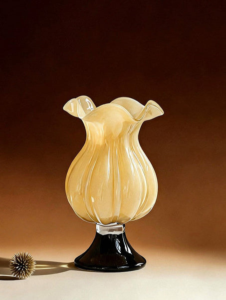 Centerpiece Contemporary Vases on Table, Mid Century Glass Vases, Unique Decorative Glass Vase, Handmade Modern Vases for Living Room, Modern Glass Vase for Flowers-artworkcanvas