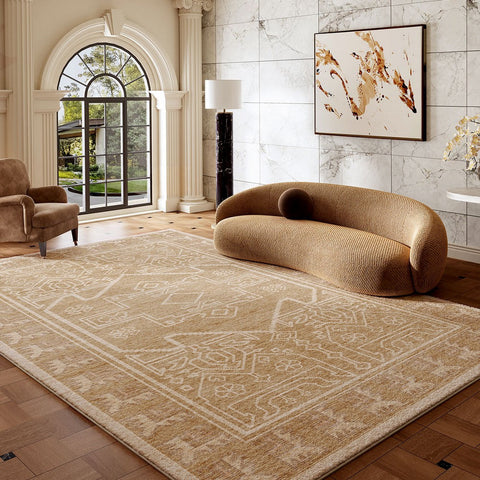 Large Modern Rugs under Dining Room Table, Contemporary Abstract Rugs Next to Bed, Geometric Modern Carpets for Office, Vintage Soft Turkish Rug for Living Room-artworkcanvas