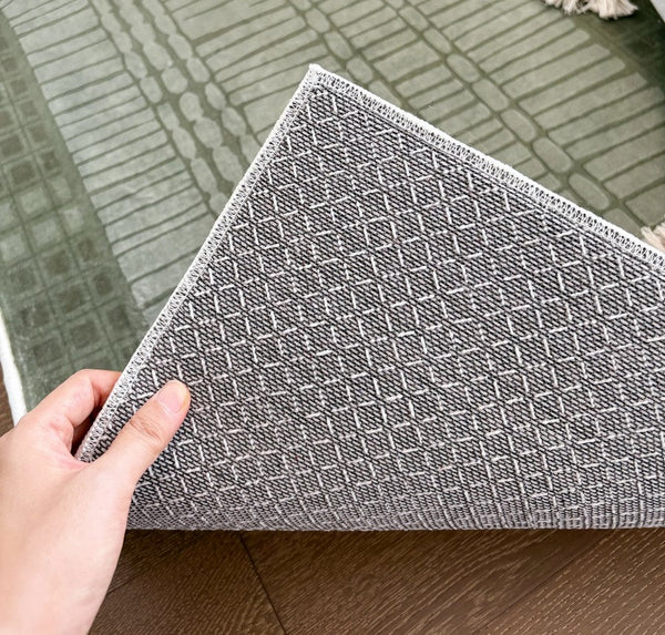 Dining Room Floor Rugs, Modern Rug Ideas for Living Room, Green Modern Rugs under Sofa, Abstract Contemporary Rugs for Bedroom-artworkcanvas