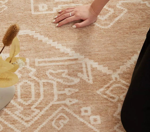 Large Modern Rugs under Dining Room Table, Contemporary Abstract Rugs Next to Bed, Geometric Modern Carpets for Office, Vintage Soft Turkish Rug for Living Room-artworkcanvas