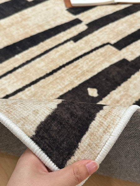 Contemporary Abstract Rugs Next to Bed, Modern Rugs under Dining Room Table, Geometric Modern Carpets for Office, Large Modern Rugs for Living Room-artworkcanvas