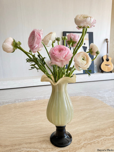Centerpiece Contemporary Vases on Table, Mid Century Glass Vases, Unique Decorative Glass Vase, Handmade Modern Vases for Living Room, Modern Glass Vase for Flowers-artworkcanvas