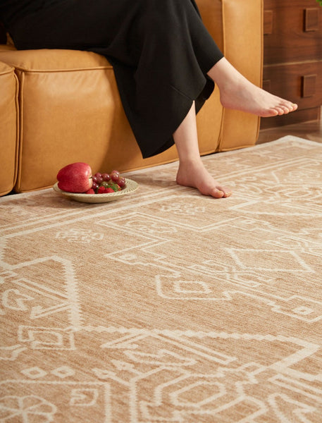Large Modern Rugs under Dining Room Table, Contemporary Abstract Rugs Next to Bed, Geometric Modern Carpets for Office, Vintage Soft Turkish Rug for Living Room-artworkcanvas