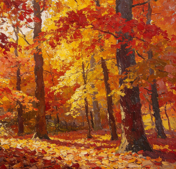 On Canvas Small Paintings, Autumn in the Forest, Hand Painted Canvas Art, Original Oil Paintings, Small Landscape Paintings, Landscape Wall Art Paintings-artworkcanvas