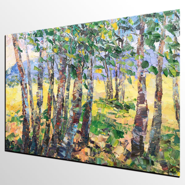 Landscape Painting, Large Canvas Painting, Bedroom Wall Art, Canvas Art, Wall Art, Original Artwork, Abstract Painting, Modern Art, Tree Painting