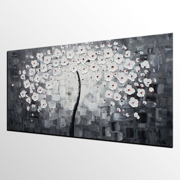 Custom Extra Large Painting, Flower Tree Painting, Abstract Art Paintings
