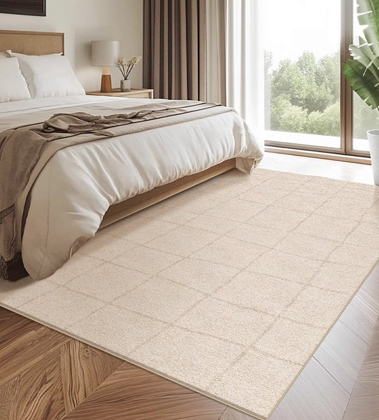 Geometric Contemporary Modern Rugs Next to Bed, Modern Rugs under Dining Room Table, Abstract Area Rugs for Living Room-artworkcanvas