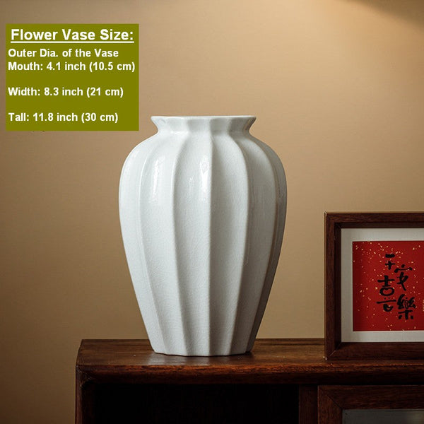Centerpiece Ceramic Bud Vases, Porcelain Flower Vases, Large Flower Vases on Table, Handmade Water Holding Flower Vase-artworkcanvas
