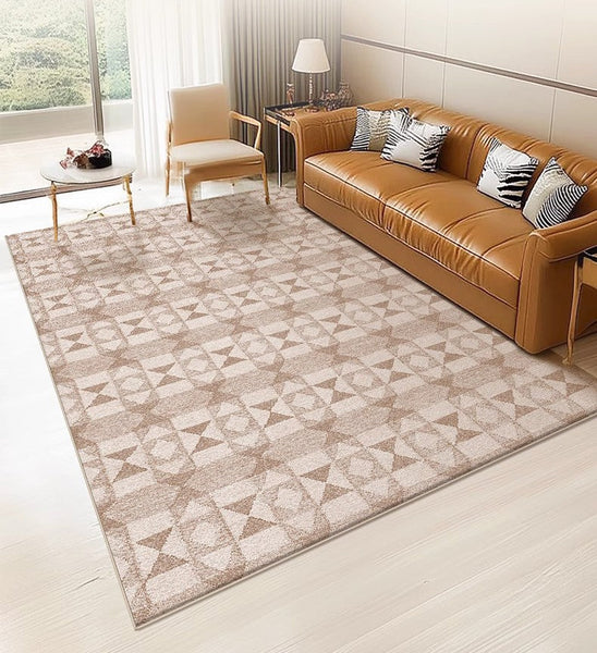 Contemporary Abstract Rugs under Dining Room Table, Large Modern Rugs for Living Room, Mid Century Modern Rugs for Bedroom-artworkcanvas