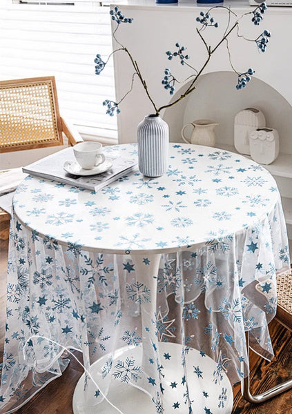 Lace Embroidered Table Covers, Rectangular Table Covers for Coffee Table, Oversized Modern Lace Tablecloths, Extra Large Rectangular Tablecloth for Oval Table-artworkcanvas