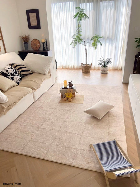 Geometric Contemporary Modern Rugs Next to Bed, Modern Rugs under Dining Room Table, Abstract Area Rugs for Living Room-artworkcanvas