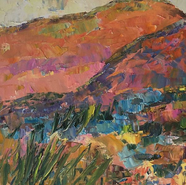 Custom Landscape Oil Painting, Original Artwork, Autumn Mountain Painting, Canvas Painting-artworkcanvas