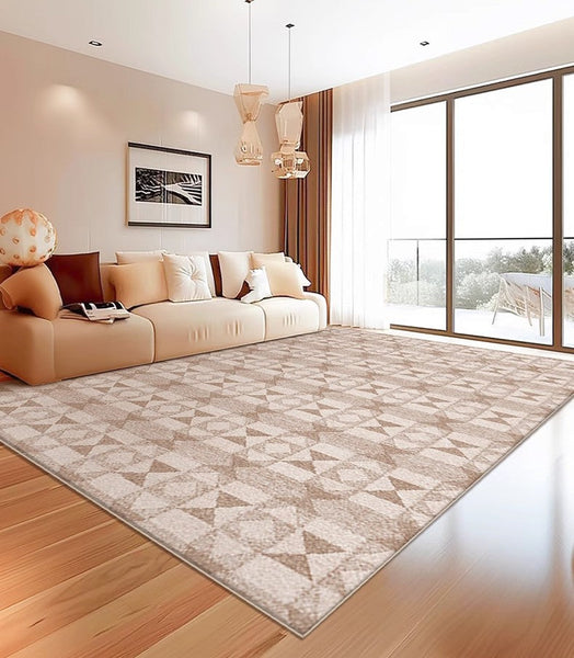 Contemporary Abstract Rugs under Dining Room Table, Large Modern Rugs for Living Room, Mid Century Modern Rugs for Bedroom-artworkcanvas