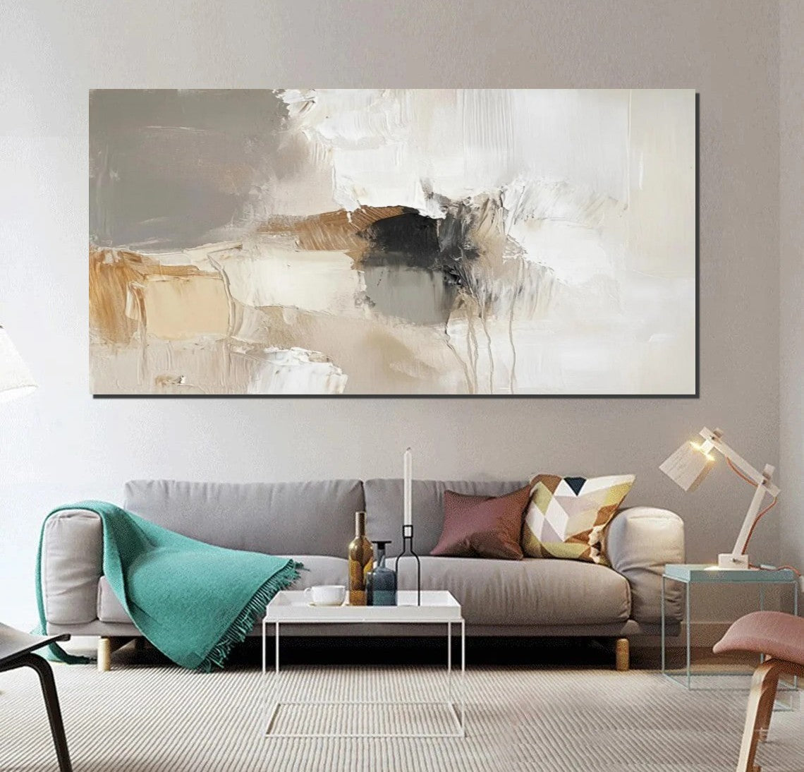 Hand Painted Wall Art Painting, Large Modern Acrylic Painting, Contemporary Canvas Artwork, Abstract Wall Art Paintings, Modern Art for Dining Room-artworkcanvas