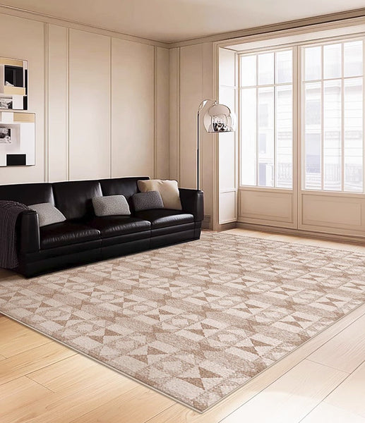 Contemporary Abstract Rugs under Dining Room Table, Large Modern Rugs for Living Room, Mid Century Modern Rugs for Bedroom-artworkcanvas