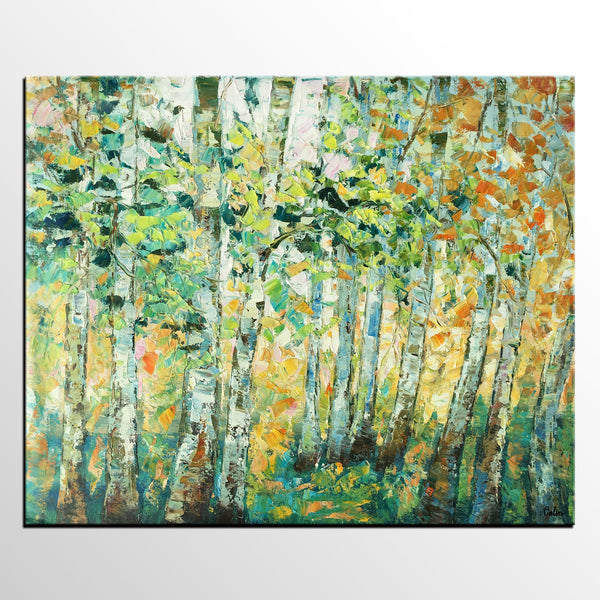 Landscape Painting, Autumn Tree Painting, Original Wall Art, Custom Large Canvas Art, Original Artwork, Canvas Oil Painting