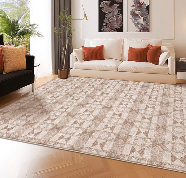 Contemporary Abstract Rugs under Dining Room Table, Large Modern Rugs for Living Room, Mid Century Modern Rugs for Bedroom-artworkcanvas