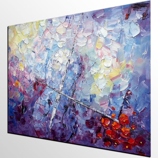 Abstract Art Painting, Modern Wall Art Paintings, Simple Modern Art, Custom Abstract Art Painting, Violin Painting