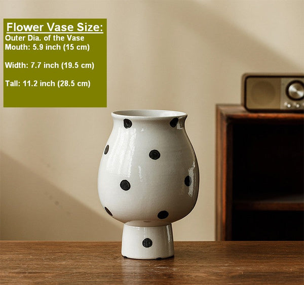 Small Flower Vases on Table, Handmade Water Holding Flower Vase, Ceramic Bud Vases, Modern Porcelain Flower Vases-artworkcanvas