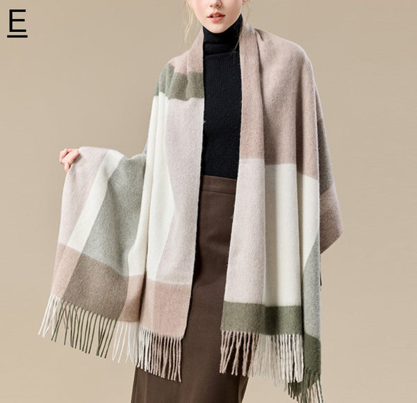 Large Wool Scarf, Winter Shawl, Christmas Holiday Gift, Evening Wrap, Winter Shawl, Elegant Shawl, Warm Cape, Cold Weather Scarf, Fashion Scarf, Oversized Scarf-artworkcanvas