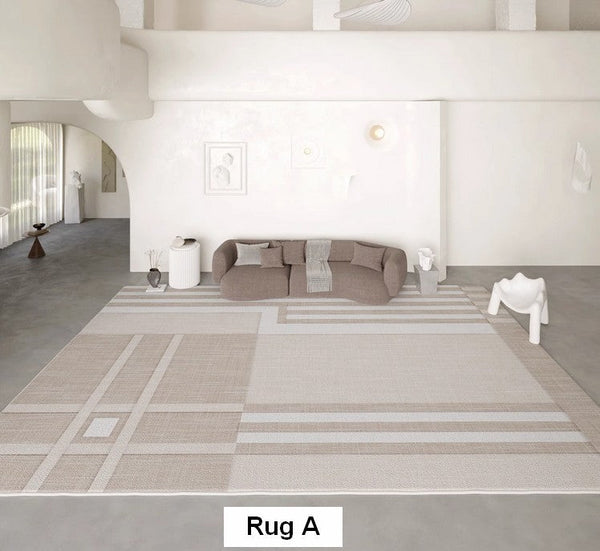 Modern Rug Ideas for Bedroom, Geometric Modern Rug Placement Ideas for Living Room, Contemporary Area Rugs for Dining Room-artworkcanvas