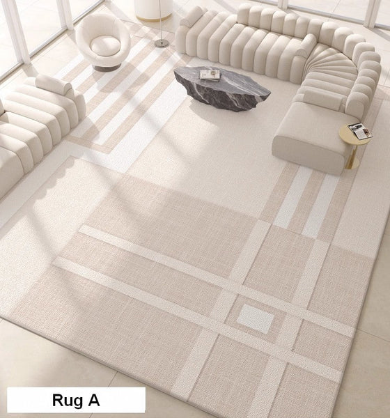 Modern Rug Ideas for Bedroom, Geometric Modern Rug Placement Ideas for Living Room, Contemporary Area Rugs for Dining Room-artworkcanvas