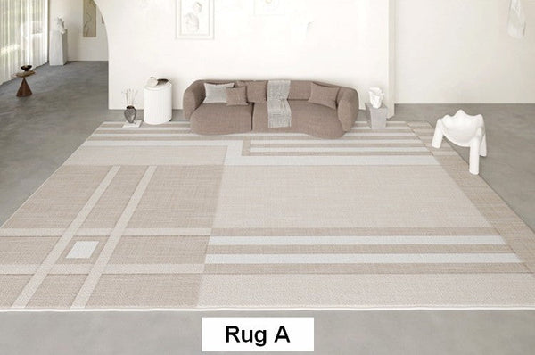 Modern Rug Ideas for Bedroom, Geometric Modern Rug Placement Ideas for Living Room, Contemporary Area Rugs for Dining Room-artworkcanvas