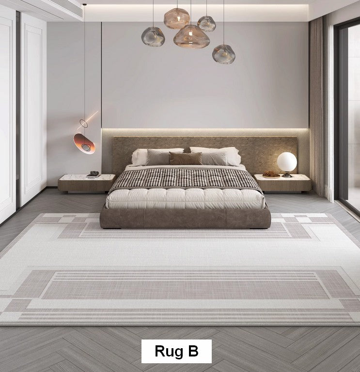 Modern Abstract Rugs under Dining Room Table, Geometric Modern Carpets ...