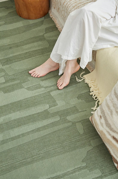 Modern Rug Ideas for Living Room, Green Modern Rugs under Sofa, Abstract Contemporary Rugs for Bedroom, Dining Room Floor Rugs-artworkcanvas