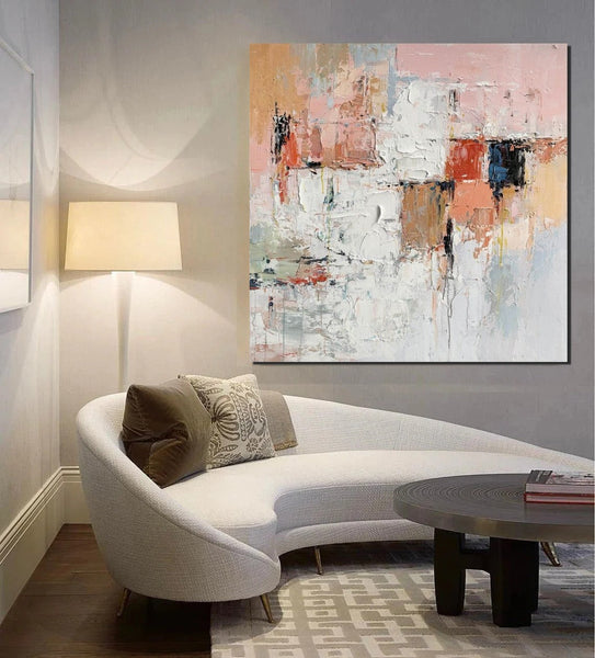 Extra Large Abstract Paintings on Canvas, Hand Painted Abstract Painting, Bedroom Wall Art Ideas, Simple Painting Ideas for Bedroom-artworkcanvas
