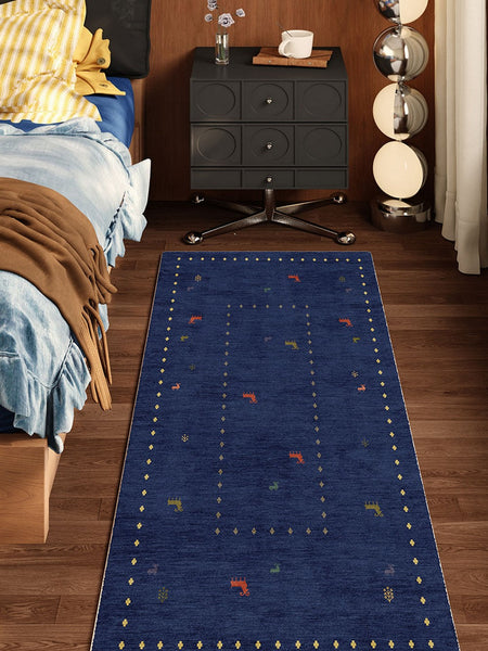 Modern Runner Rugs Next to Bed, Contemporary Runner Rugs for Living Room, Blue Runner Rugs for Hallway, Bathroom Runner Rugs, Kitchen Runner Rugs